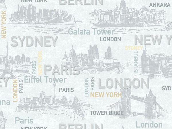 1608 Serie | City names typography pattern - Image 3