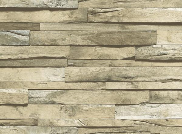 1612 Serie | Volumetric wooden tiles patterns wallpaper - Image 2