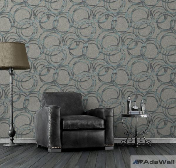 1614 Serie | Metallised circles ornament wallpaper
