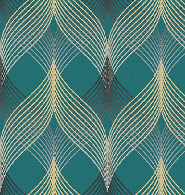 1620 Serie | Neoclassical wavey ornament wallpaper - Image 4