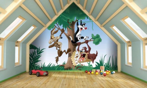 WB2099 | LOONEY TUNES MURAL WALLPAPER