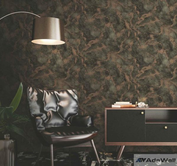 4712 Serie | Oxidised metallised marble texture wallpaper