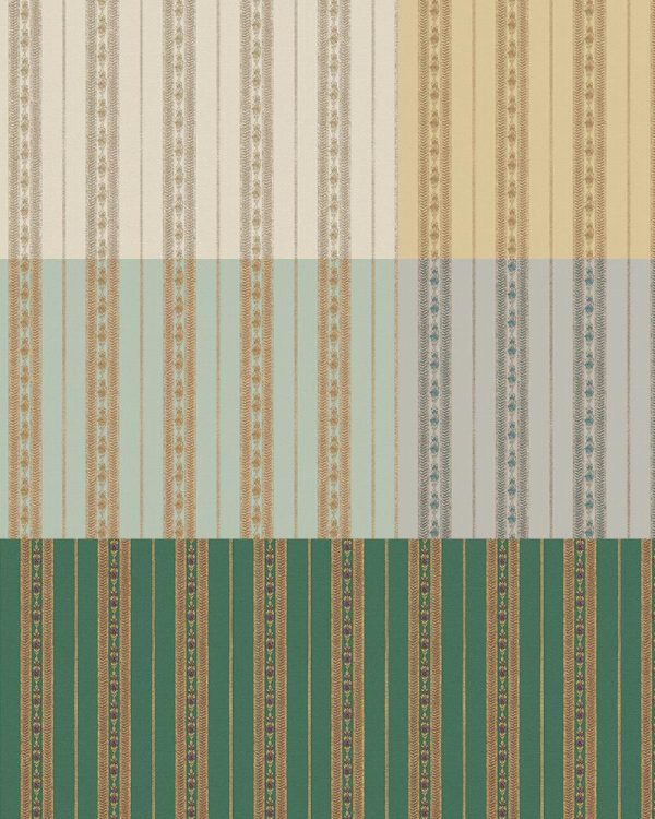 5808 Serie | Classic delicate striped ornament wallpaper