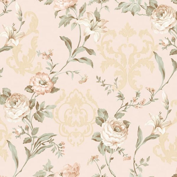7803 Serie | Floral damask with blooming roses ornament wallpaper - Image 2