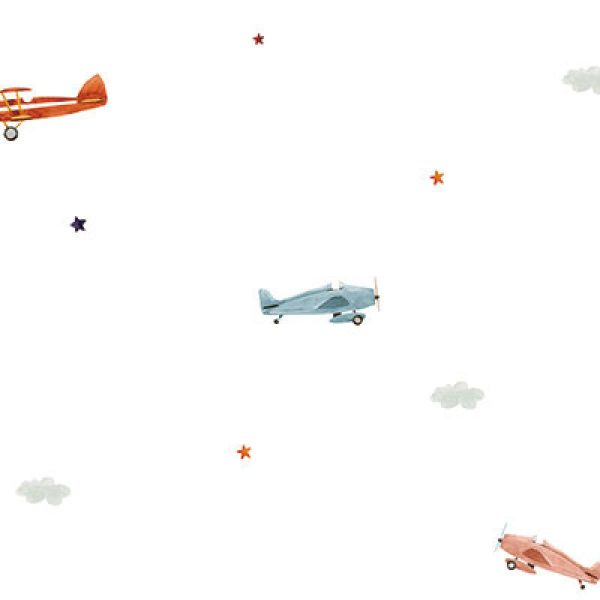 8907 Serie | Wallpaper with planes in the sky, stars and clouds - Image 2