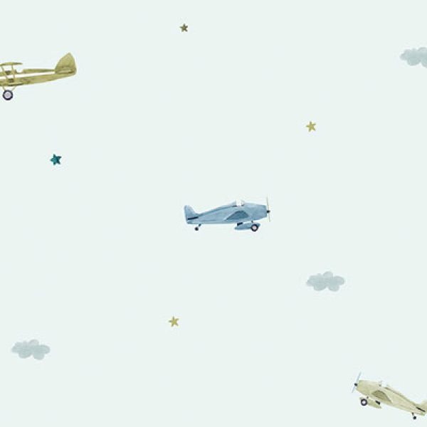 8907 Serie | Wallpaper with planes in the sky, stars and clouds - Image 3