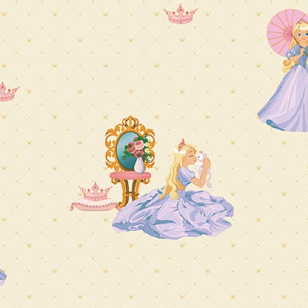 8910 Serie | Wallpaper with princess and cat together - Image 2
