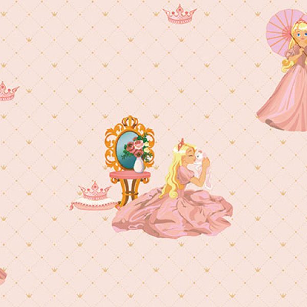 8910 Serie | Wallpaper with princess and cat together - Image 3