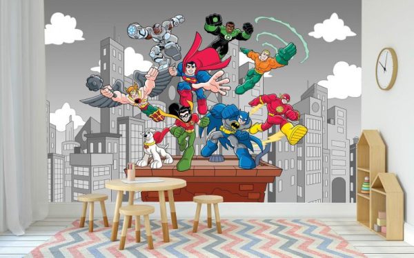 WB2011 | JUSTICE LEAGUE MURAL WALLPAPER