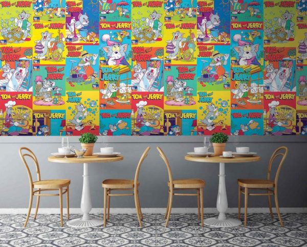 WB2088 | TOM AND JERRY MURAL WALLPAPER