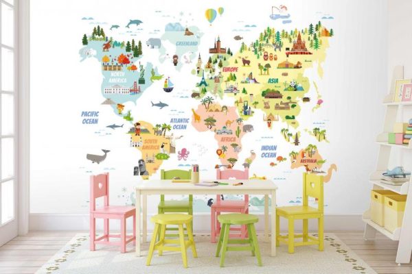 WB2173 | MAPS MURAL WALPAPER