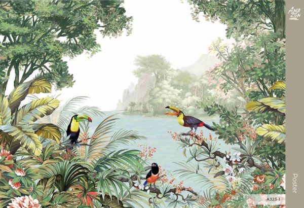 A323 Serie | Parrot Design Mural Wallpaper - Image 2