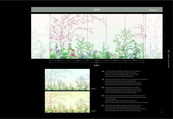 FJ306 Serie | Colorful Flowers Pattern Mural Wallpaper - Image 5