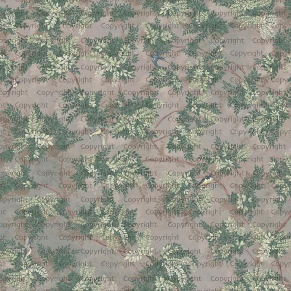 SE300 Series | Green Leaf Design Mural Wallpaper - Image 2