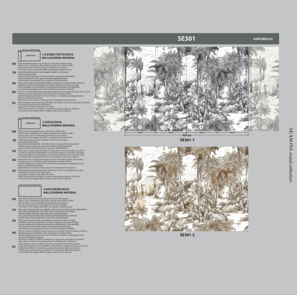 SE301 Series | Jungle Design Mural Wallpaper - Image 4