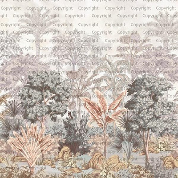 SE304 Series | Colorful Jungle Design Mural Wallpaper - Image 3