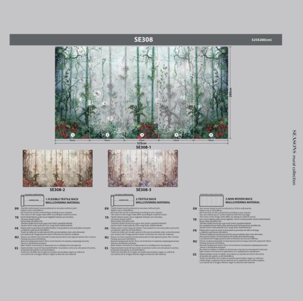 SE308 Series | Tropical Nature Design Mural Wallpaper - Image 5