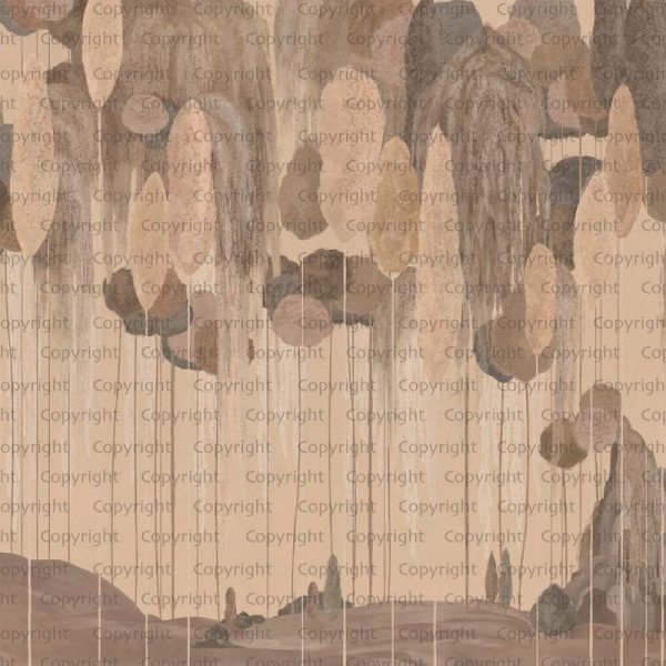 SE309 Series | Abstract Mediterranean Cypress Tree Design Mural Wallpaper - Image 5