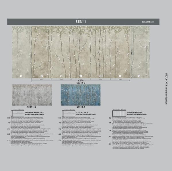 SE311 Series | Cherry Blossom Tree Design Mural Wallpaper - Image 5