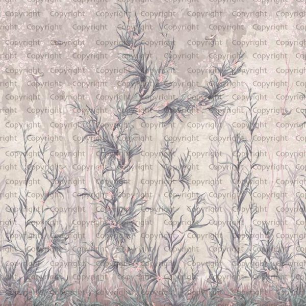 SE317 Series | Limonium Flowers Design Mural Wallpaper - Image 3